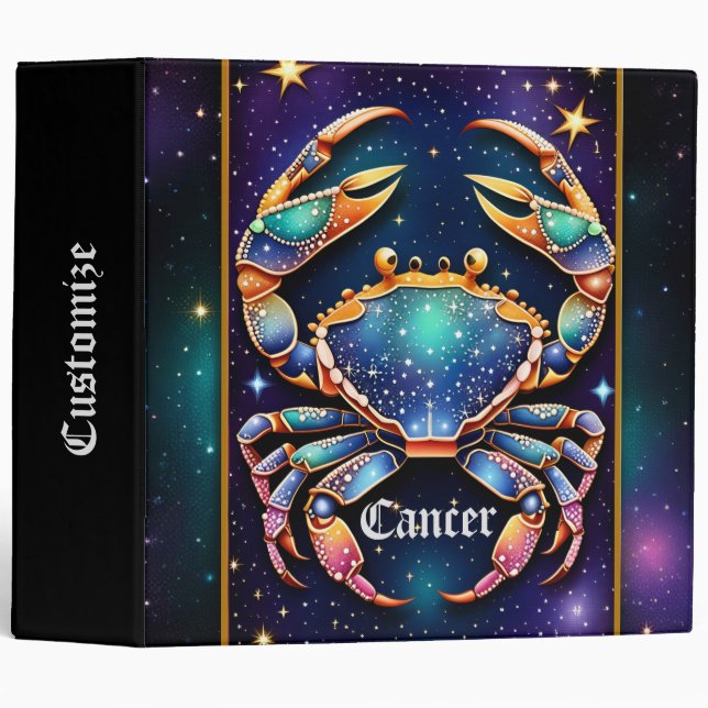 Jewel Galaxy Zodiac Cancer Binder (Front/Spine)