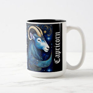 Jewel Galaxy Zodiac Capricorn Two-Tone Coffee Mug
