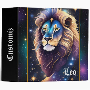 Jewel Galaxy Zodiac Leo Binder