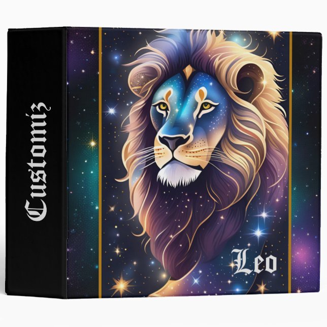 Jewel Galaxy Zodiac Leo Binder (Front/Spine)
