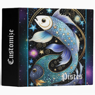 Jewel Galaxy Zodiac Pisces Binder