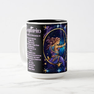 Jewel Galaxy Zodiac Sagittarius Two-Tone Coffee Mug