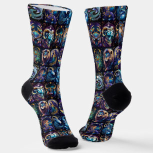 Jewel Galaxy Zodiac   Socks