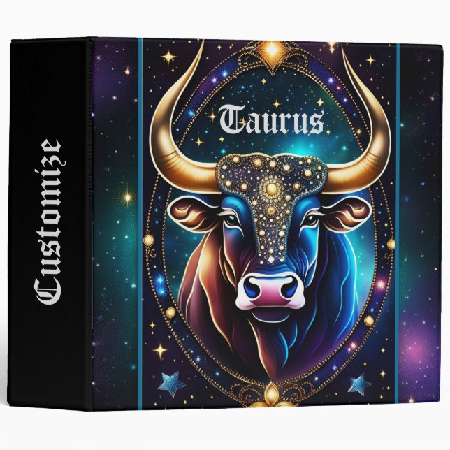 Jewel Galaxy Zodiac Taurus Binder (Front/Spine)