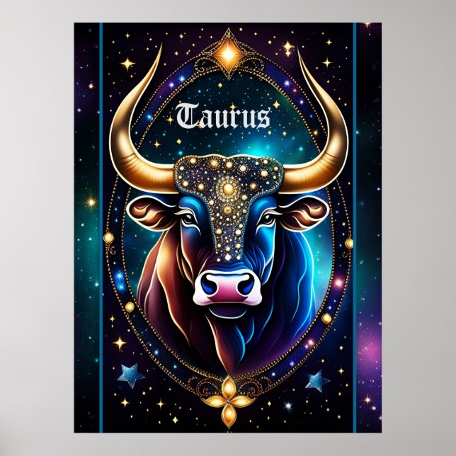 Jewel Galaxy Zodiac Taurus Poster (Front)