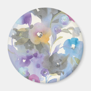 Jewel Garden   Purple Pastel Petals Magnet