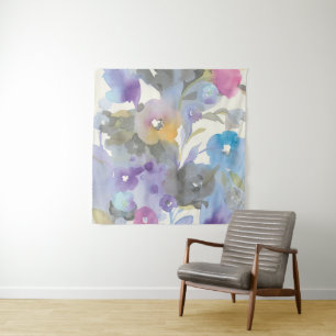 Jewel Garden   Purple Pastel Petals Tapestry