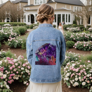 Jewel Gemstones - Healing Crystals  Denim Jacket