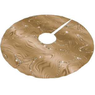 Jewel Gold Glittery Glitz Brushed Polyester Tree Skirt