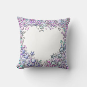 Jewel Heart Throw Pillow