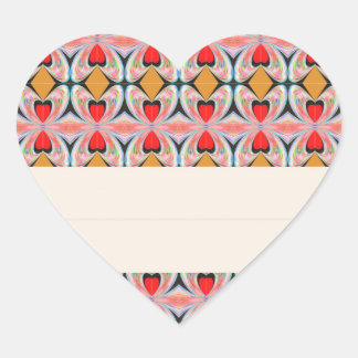 Jewel n Diamond Pattern with EDITABLE Text Heart Sticker