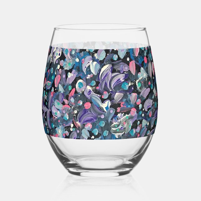Jewel Of The Sea Stemless Wine Glass (Front)