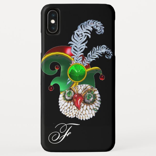 JEWEL OWL, ELF HAT ,SHAMROCK AND DIAMOND FEATHERS Case-Mate iPhone CASE (Back)