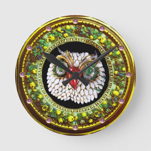JEWEL OWL ROUND CLOCK (Front)