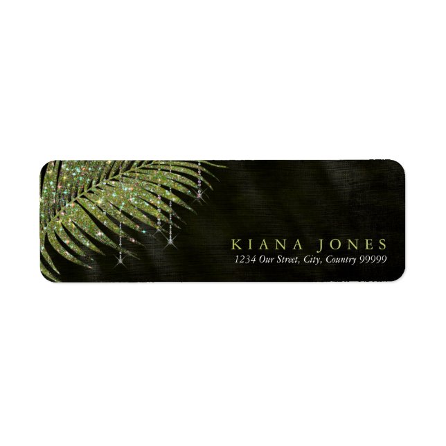 Jewel Palm Leaf Wedding Green ID830 (Front)