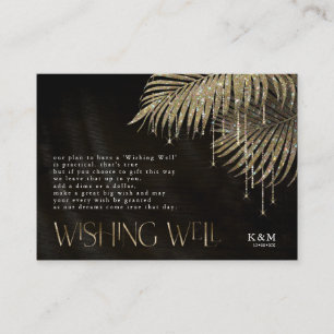 Jewel Palm Leaf Wishing Well V1 Gold ID830 Enclosure Card