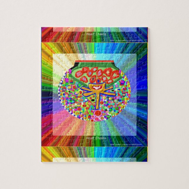 Jewel set in HEART CHAKRA Jigsaw Puzzle (Vertical)