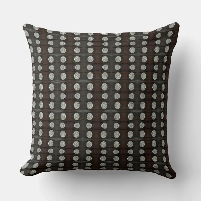 Jewel Silver and Diamond Style Design Throw Pillow (Front)