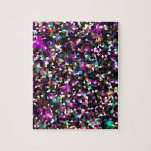 Jewel Tone Crystal Pixels Jigsaw Puzzle