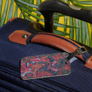 Jewel Tone Fabric Style Photo Luggage Tag