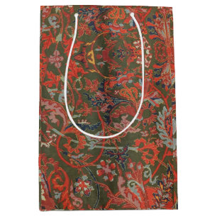 Jewel Tone Fabric Style Photo  Medium Gift Bag
