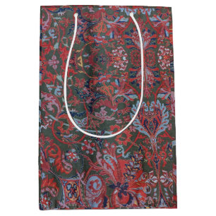 Jewel Tone Fabric Style Photo  Medium Gift Bag