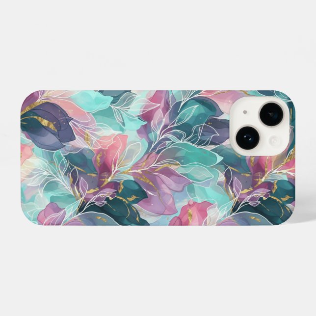 Jewel Tone Floral iPhone Case (Back Horizontal)