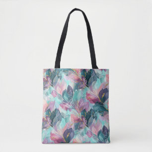 Jewel Tone Floral Tote Bag