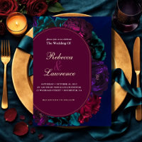Jewel tone floral wedding