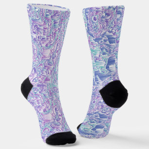 Jewel Tone Glitch 2 Socks
