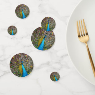Jewel Tone Peacock Art Confetti
