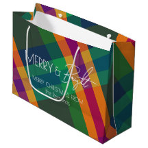 Jewel Tone Plaid Merry & Bright Christmas