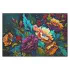 Jewel Tone Stunning Floral Tissue Decoupage Paper