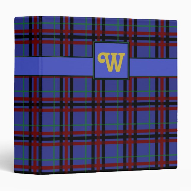 Jewel-Toned Plaid Binder (Front/Spine)