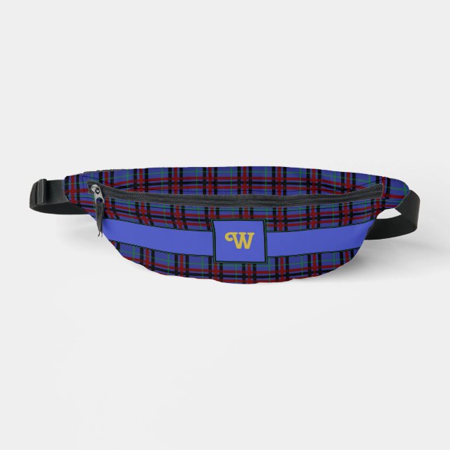 Jewel-Toned Plaid Fanny Pack (Front)