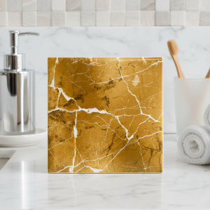 Jewel Tones Marble Abstract Golden Amber D1288 Tile