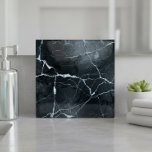 Jewel Tones Marble Abstract Onyx ID1288 Tile<br><div class="desc">This striking ceramic tile features an elegant marble design in deep onyx accented with crisp white veining and subtle gradient shading. The luxurious dark jewel tones and dappled stone texture bring depth and sophistication to any space. Ideal for backsplash installations, bathrooms, or feature walls. Search ID1288 to see additional color...</div>