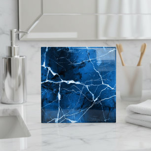 Jewel Tones Marble Abstract Sapphire Blue D1288 Tile