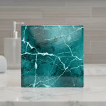Jewel Tones Marble Abstract Tourmaline Teal D1288 Tile<br><div class="desc">This striking ceramic tile features an elegant marble design in deep tourmaline teal accented with crisp white veining and subtle gradient shading. The luxurious dark jewel tones and dappled stone texture bring depth and sophistication to any space. Ideal for backsplash installations, bathrooms, or feature walls. Search ID1288 to see additional...</div>