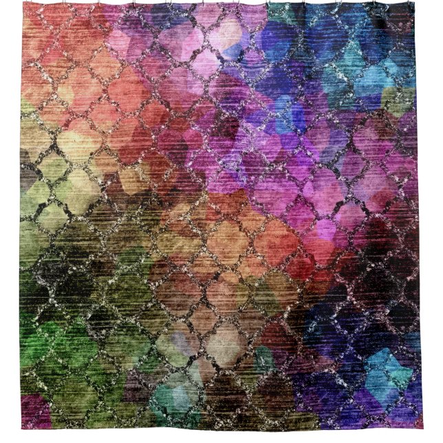 Jewel Tones Shimmery Abstract Pattern (Front)