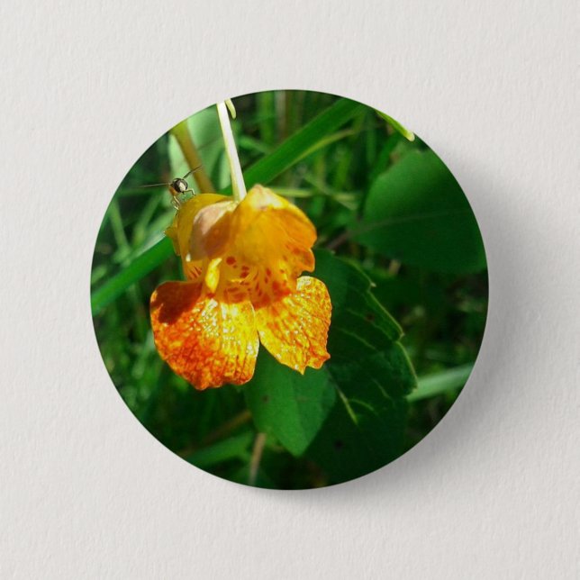 Jewel Weed, Wildflower 2 Inch Round Button (Front)