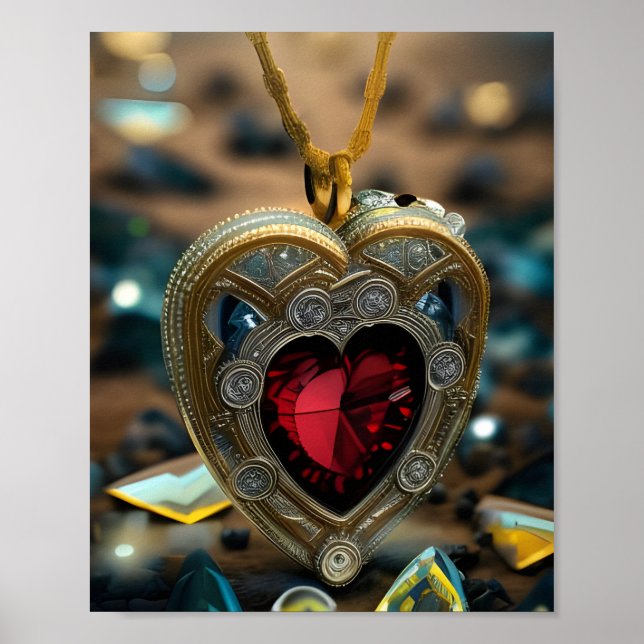 Jeweled Heart Amulet Poster (Front)