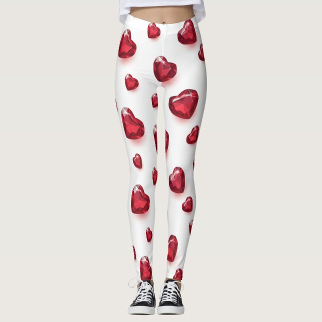 Jeweled heart Leggings (Front)