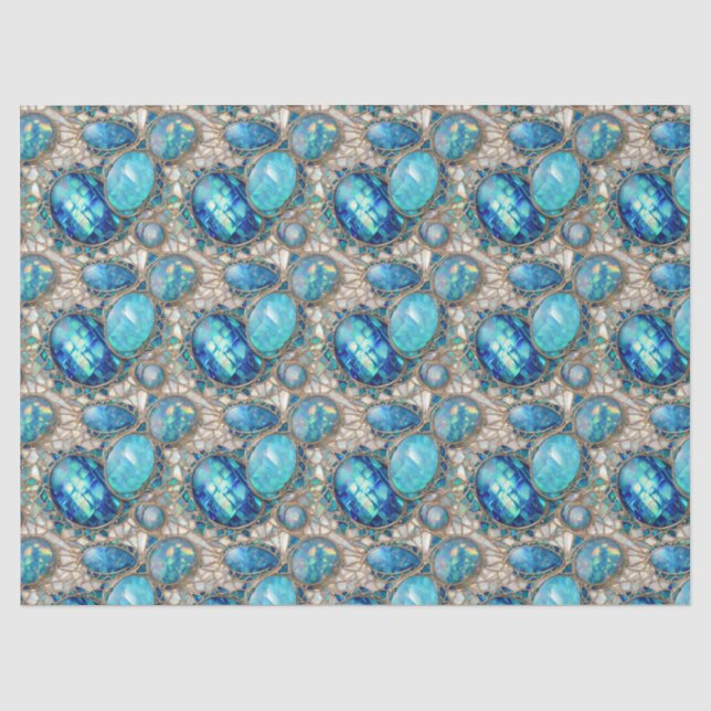 Jewelled Abalone Decoupage Tissue Tissue Paper (Front)