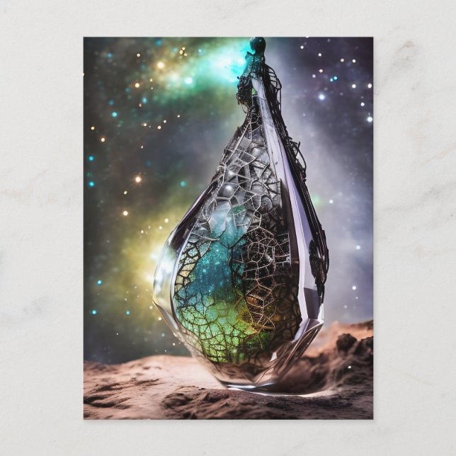 Jewelled Abstract in Space Postcard (Front)