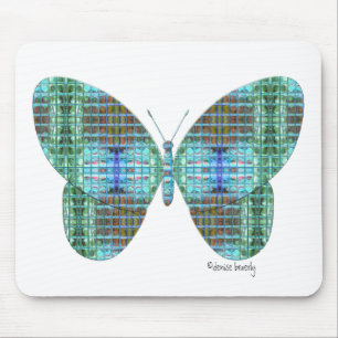 Jewelled Butterfly glass effect Mouse Pad