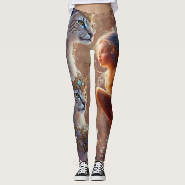 Jewelled Cat  Leggings (Front)