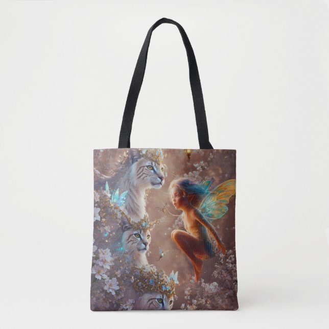 Jewelled Cat Tote Bag (Front)
