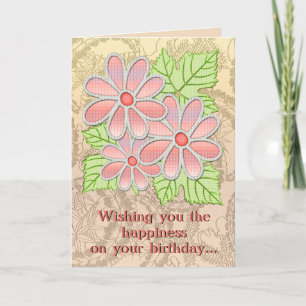Jewelled Daisy #3 (Birthday Card) Card