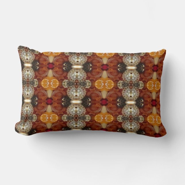 Jewelled Earth pattern pillow (Front)